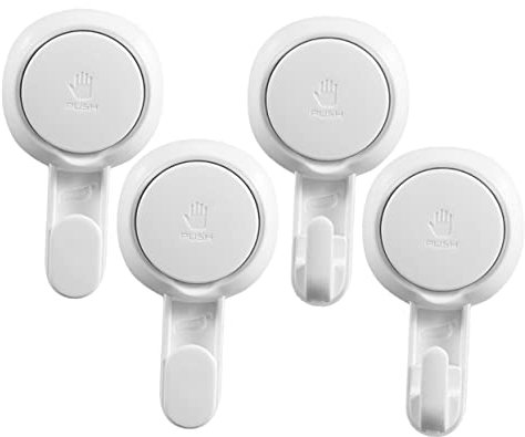 Alipis Tassenhaken 4er-pack Robuster Saugnapfhaken für Glasfliesen Wände Badezimmer Dusche Fenster