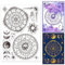 GLOBLELAND Magic Divination Clear Stamps Für DIY Scrapbooking Astrolabe Luna Phase Silikon Clear Stamp Seals Transparente Stempel Für Kartenherstellung Fotoalbum Journal Dekoration