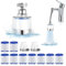 Wasserfilter Wasserhahn 360° Wasserhahn Filter Wasserhahn Aufsatz mit 9 Stück PP-Baumwollfilterelement und Wasserhahn Verlängerung Wasserhahn Entkalker Aufsatz Wasserhahnfilter für Badezimmer Küche