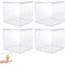 HOMURY 4 Stück Acrylbox mit Deckel: Acryl quadratisch Würfel klein klar Box 10 x 10 x 10 cm, Kleine Transparente Quadratische Acrylbox für Schmuck, Aufbewahrung, Vitrine und Süßigkeiten Verpackung