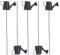 5 Blumen Stecker Gießkanne auf Stab 35 x 11 cm, Metall, schwarz, Blumentopf, Garten, Beet, Deko, Gartenstecker 50125