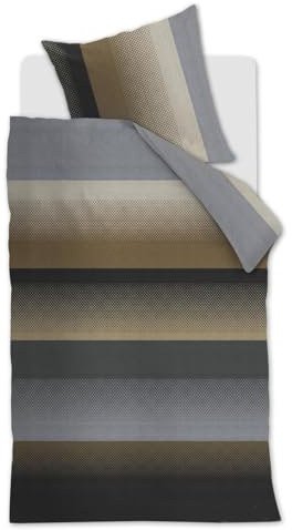 Beddinghouse Mako-Satin-Bettwäsche-Garnitur Luke Farbe Grey Größe 155x220