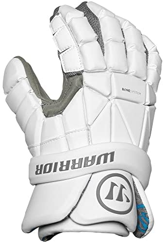 Warrior Evo Lacrosse Gloves, White, (2023 Model) (Medium, 12)