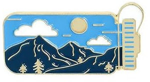 geo-versand Flasche Anstecker Geocaching Wandern Gutschein kleines Geschenk FTF Metall Pin