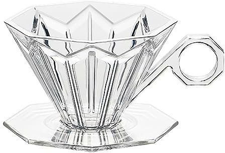 Support de Filtre à Café, V60 Porte Filtre Café, Coffee Dripper Goutteur de Café, 1 à 2 Tasses (Transparent)