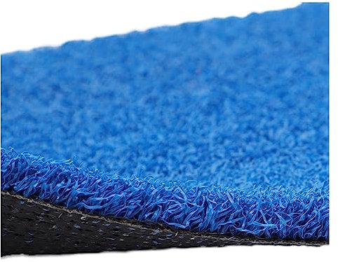 Garten-Rasenmatte, Kunstrasen-Teppich, Kunstrasenmatte für Garten- und Rasenlandschaften, blaue 2 cm breite Wendematten, mit Drainagelöchern (Farbe: Blau, Größe: 49,4 x 80 cm)
