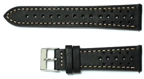 AIMVALUE Uhrenarmband Echtleder Rallye Racing Vintage Grün Blau Schwarz Dunkelbraun Braun Herren 18mm 19mm 20mm 21mm 22mm perforiert, 20mm