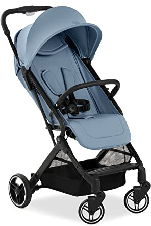 hauck Travel N Care Plus, Dusty Blue – Leichter Reisewagen mit Regenschutz, Kopfkissenfederung, kompakt & faltbar, UPF 50+, voll liegend ab Geburt bis 22 kg
