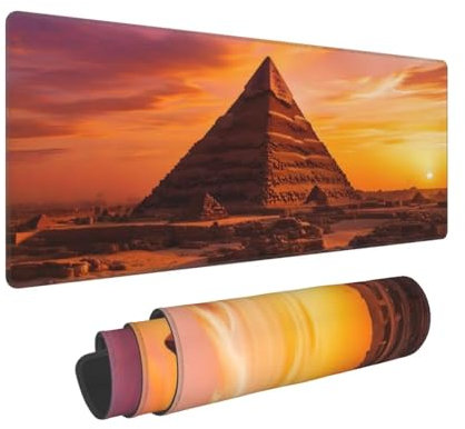 Jaxiaco Mouse Mat Gaming Extended Large Desk Pad XXL (1000x500x3 mm) Washable Mouse Pad Laptop Desk Mat, Pyramid Mouse Pad, with Anti-Slip Rubber Base, Extended Mouse Pad for Home& Office N-725