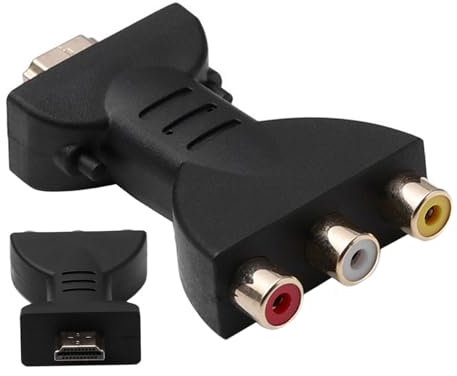 XJKLBYQ Convertitore da HDMI a AV, convertitore HDMI giallo bianco rosso su AV, adattatore convertitore audio video