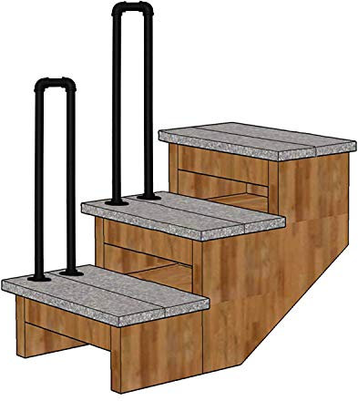 U-förmiger Übergangs-Handlauf für Dachbodentreppen im Innenbereich in verschiedenen Größen