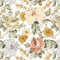Fiula Self Adhesive Wallpaper Floral Leaf Peel and Stick Wallpaper Botanical Flower Decorative Furniture Sticker Removable Vinyl Wrap Roll for Bedroom Wall Cabinet Living Room 44CM x 3M White