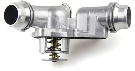 Termostato de coche 11531437040 Carcasa del termostato de enfriamiento del motor del automóvil Salida de la bomba de agua refrigerante/Apto for BMW E46 E39 X3 X5 Z3 Z4 320i 325i 330i 525i 530i Carca