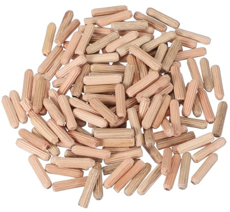 PATIKIL Compte 150 Chevilles En Bois 3/16 x 3/4 5mm x 20mm | Tiges Droites Chevilles À Cannelures Pour Artisanat Meubles DIY Bois Dur