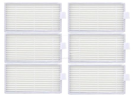 Tbrov Compatible con ILife Hepa Filter V5 V5s V3 V3S V5S V50 Pro V55 X5 Robot Aspirador Accesorios Repuestos Consumibles(6PCS Hepa Filter)