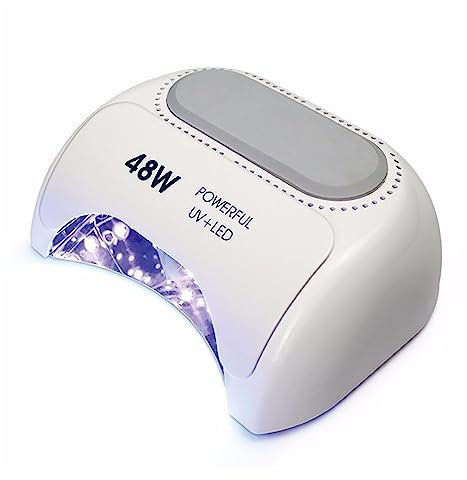 UV Nail Lamp, LED UV Nail Lamp Dual Chip UV+LED Lamp 48W Quick Curing Nail Dryer Digital Timing Hand Sensor Varnish Solidify Manicure Machine,for Gel Nails