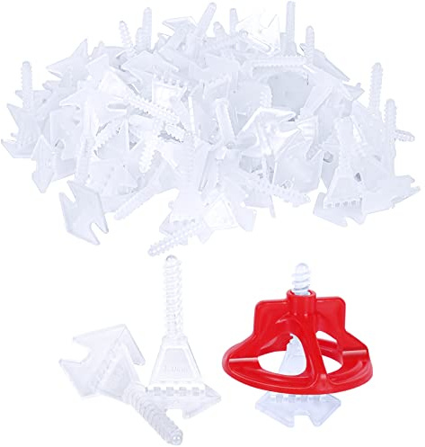 Pro-Grade 1/8 Professional Tile Leveling System Kit 300 Base+100 caps for Floor & Precision Gap Control |Effortless DIY Install(300 Base+100 caps, 3mm)
