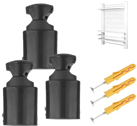 Replacement Towel Rail Radiator Bracket, Adjustable Versatile Hook Set Radiator Bracket Heating Wall Fixed Mount For Home Use(black)