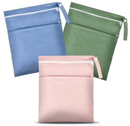 DAOOZHU 30x36 cm Bolsas Impermeables Multiuso | Para Pañales, Trajes de Baño Húmedos, Toallas | Cierre Hermético, Lavable y Reutilizable