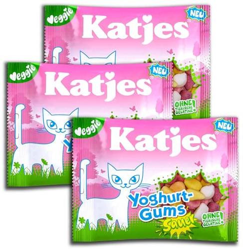 3 er Pack Katjes Yoghurt-Gums Sauer 3 x 210g Softes Joghurt-Fruchtgummi