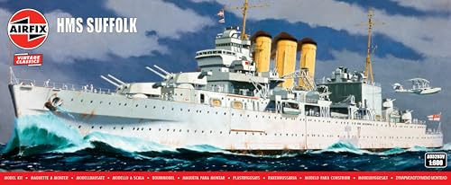 Airfix A03203V HMS Suffolk Klassischer Vintage-Modellbausatz