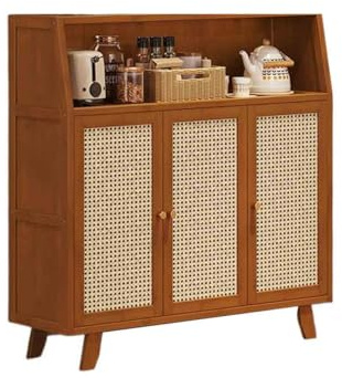 GLigeT Retro-style Kitchen Sideboard Living Room Storage Unit Three Doors with Compartments Storage