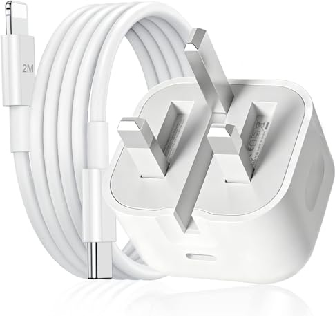 iPad Charger,2M USB C to Lightening Fast Charging Cable and Plug 20W Charge for Pro 9.7 10.5 12.9 inch 2nd Generation/Air 3rd/Mini 4 5th Gen/i Pad 5th 6th 7th 8th 9th 10.2(2017-2021)/iPhone 14 13 12