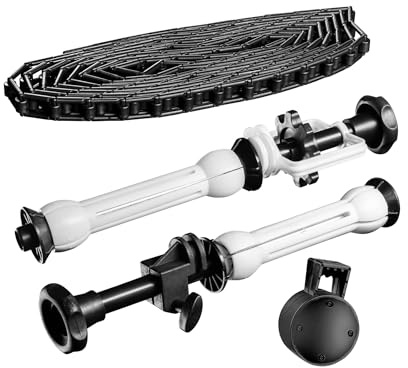 Walimex pro Hintergrundexpan mit Kette und Gewicht - 320 x 130 x 85 mm - Farbe schwarz - für Pappkerne 45-78 mm - Traglast 6 kg max - Fotostudio Fotoatelier Fotografie Zubehör
