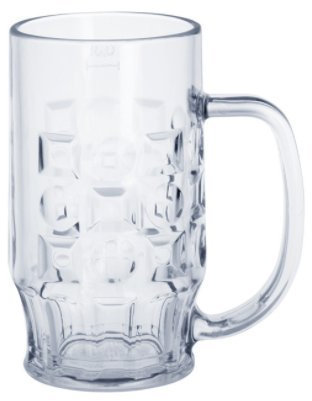 SET 12 St. Bier Krug 0,4l SAN Glasklar Kunststoff Spülmaschinen fest, lebensmittelecht