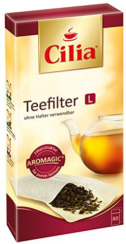 Cilia Teefilter Größe L, halterlos, für Kannen-Zubereitung - 80St. - 4x