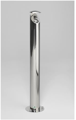 Edelstahl-Standascher, abschließbar, Volumen 4,2 l, Ø 120 mm, poliert.