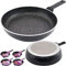 Aluminium Non Stick Forged Marble Coated Cooking Frying PAN Kitchen FRYPANS Soft (30cm)