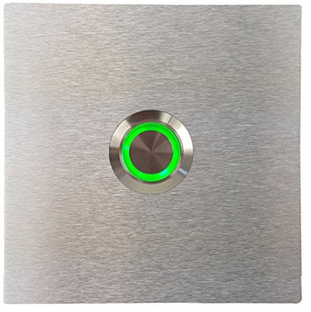 laser-diele Türklingeln – Klingelschild Edelstahl – Edelstahl Türklingel – Haustürklingel – mit LED Beleuchtung – 80 x 80 mm Viereck