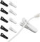iMangoo Kopfhörer Kabel Clips, 10 Stück Kopfhörer Headset Kabelclip Halter Halterungs Kleidungscli Befestigungsmikrofon Kopfhörer Draht für Montage Laufwandern Training Workout Weiß & Schwarz