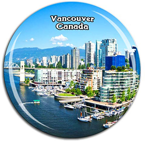 Weekino Vancouver Kanada Kühlschrankmagnet 3D Kristallglas Tourist City Travel Souvenir Collection Geschenk Strong Refrigerator Sticker