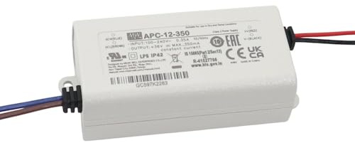 WITTKOWARE APC-12-350 CC LED-Treiber mit Anschlussleitungen, Ausgangstrom konstant 350mA (9 bis 36V/DC), 12,6W