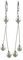 Rivelle Damen Perlenohrhänger creme Perlen 6 mm Hängende Ohrringe