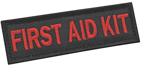 Erste-Hilfe-Set 1x3.5 Rot/Schwarz IFAK Medizinischer Sanitäter EMS Morale Taktischer USA Army Military Touch Fastener Cap Patch