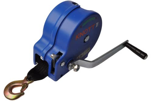 Treuil Manuel sans Frein - 450/225 kg - Sangle de treuil et Crochet de Levage