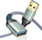 AINOPE prolunga USB, Confezione Da 2 Cavo USB Maschio Femmina, 5Gbps Prolunga USB 3.0,Nylon prolunga USB 1M+2 Metri Adatto per Chiavetta USB,Hub USB,Lettore di schede,Tastiera,Stampante,Scanner(Grigio