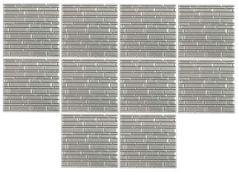 Tubayia 10 Stück PE-Schaum Wandpaneele Steinoptik Wandverkleidung Wandtapete für Esszimmer, Schlafzimmer, Wohnzimmer