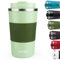 KETIEE 510ml Insulated Travel Mug With Leakproof Lid - Double Walled Stainless Steel Cup for Hot and Cold Drinks - Green