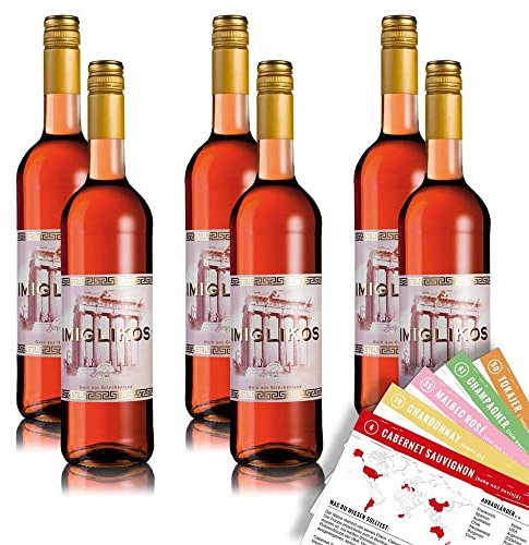 Gunz Imiglikos Roséwein, lieblich, sortenreines Weinpaket + VINOX Weinkarten (6x0,75l)
