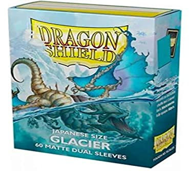 Dragon Shield - Matte Dual - Japanese Size Card Sleeves | 60 CT - Smooth & Tough Premium TCG Sleeves - Compatible with Yu-Gi-Oh, Naruto, Cardfight & Vanguard | Glacier