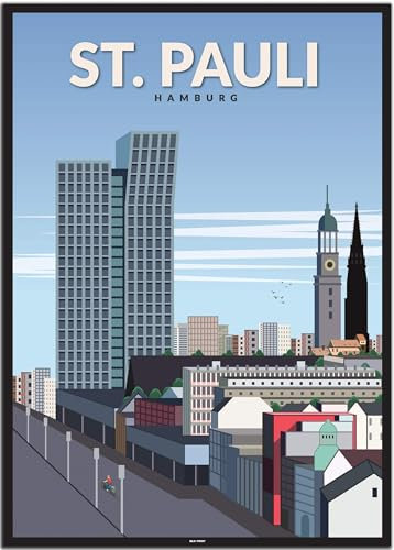 BLN PRINT Hamburg St. Pauli (1) - Vintage Travel Poster