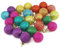 Crafty Capers 3cm Rainbow Glitter Mini Hanging Baubles | 24Pk | Christmas Tree Decorations