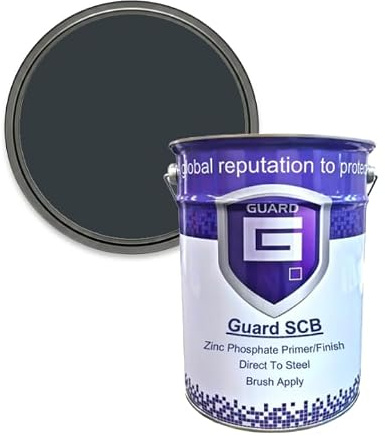 Guard SCF Shipping Container Metal Paint & Skip Paint Direct To Metal 100s Of Colours Satin Finish - 5 Litres (Dark Grey)