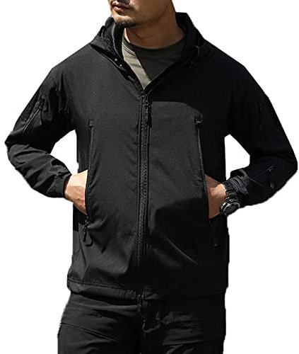 LAZIRO Men'S Autumn And Winter Jacket Jacket Rushing Jacket Camouflage Hooded Waterproof Wind Mountaineering Warm Jacket Winter