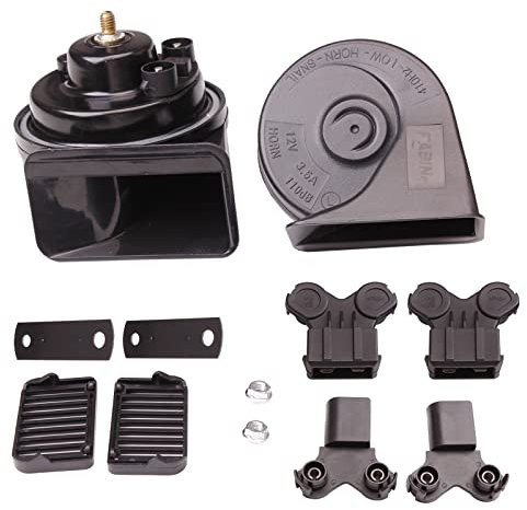 FARBIN Auto Horn Kompatibel mit Audi/Porsche/VW Volkswagen, 12V wasserdichte Auto Horn Loud High/Low Tone elektrische Schnecke Horn mit schützendem Grill