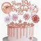 Yunchu Online Tortendeko 19. Geburtstag Mädchen Happy 19th Birthday Cake Topper Roségold Kuchen Topper 19 jahre Mädchen Kuchendeko 19. Geburtstag Tortendeko für 19. Geburtstag Cupcake Toppers